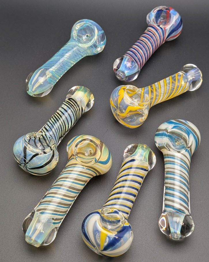 2 Pack of 3"-4" Glass Spoon Pipes