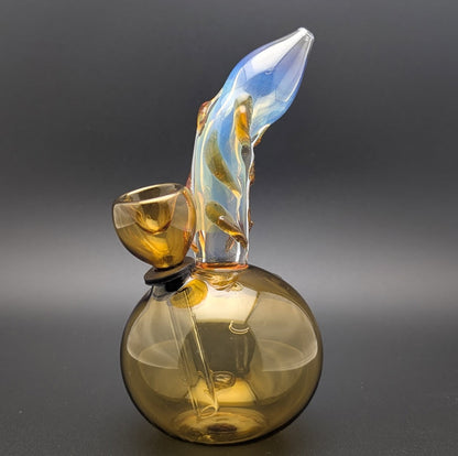 5" Glass Water Pipe Bong Round Light Amber
