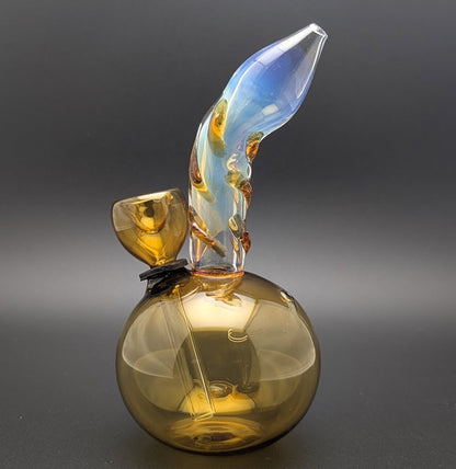 5" Glass Water Pipe Bong Round Light Amber