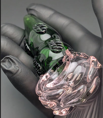 4.5" Glass Spoon Pink Rose