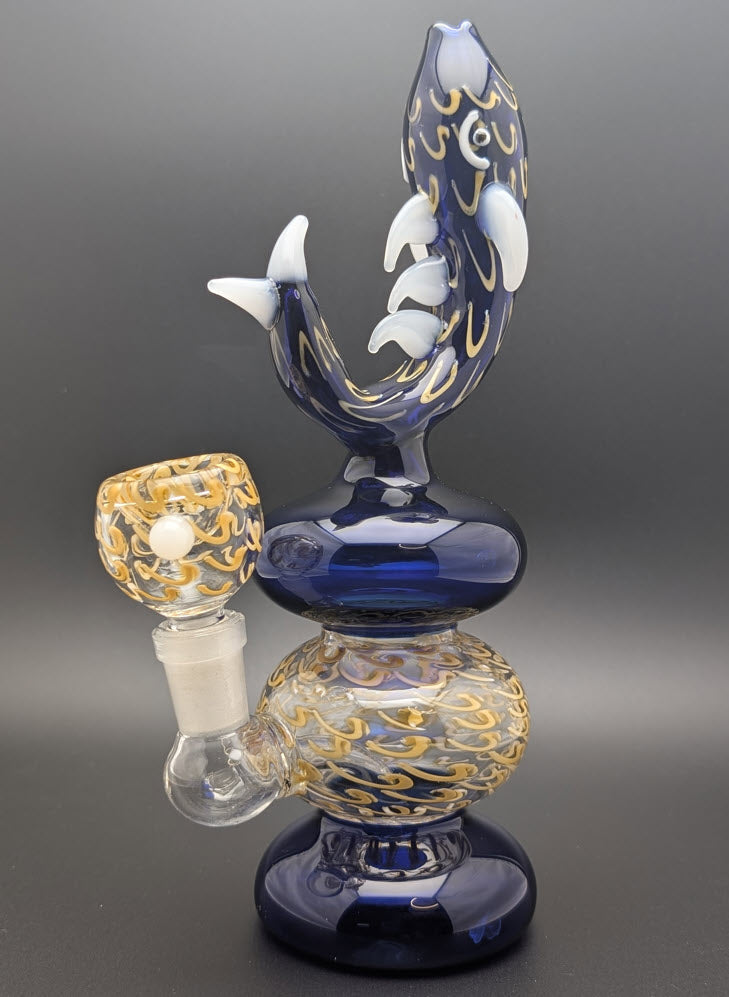 8" Glass Water Pipe Bong Fish DBW