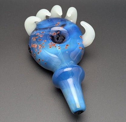 5" Glass Spoon Blue Claw