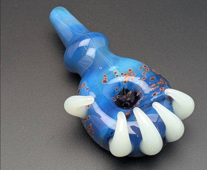 5" Glass Spoon Blue Claw