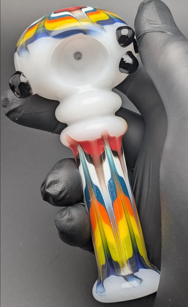 5" Glass Spoon Multi Colored 01