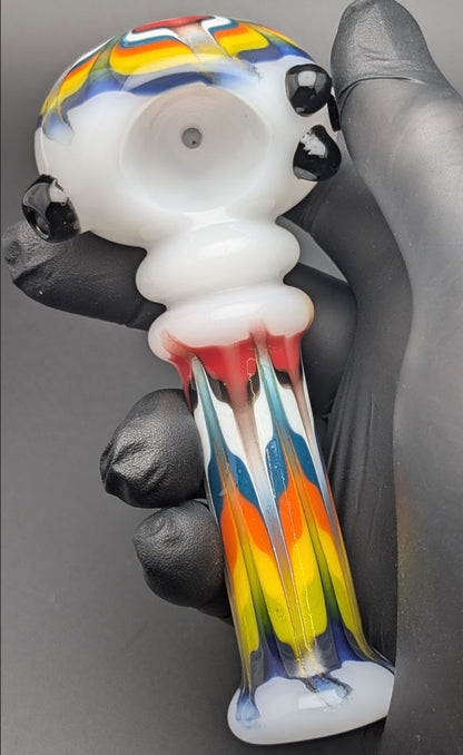 5" Glass Spoon Multi Colored 01
