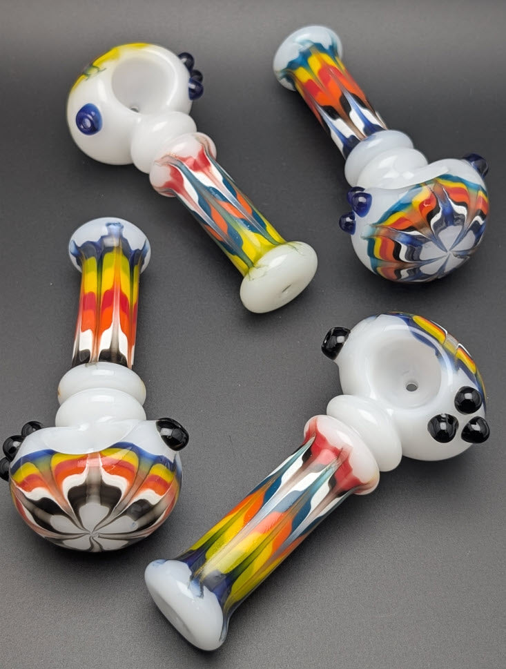5" Glass Spoon Multi Colored 01