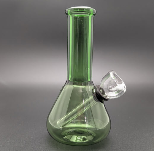 5" Glass Water Pipe Bong Green Beaker (Colored Glass)