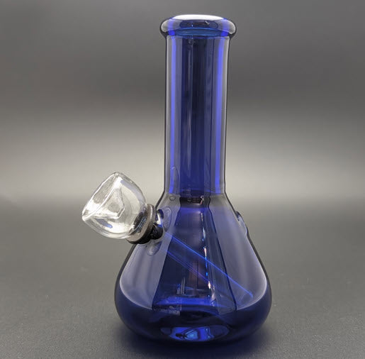 5" Glass Water Pipe Bong Blue Beaker (Colored Glass)