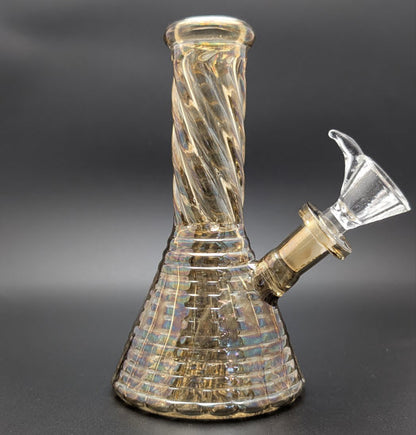 6" Glass Water Pipe Bong Iridescent Smoke