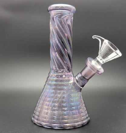 6" Glass Water Pipe Bong Iridescent Purple