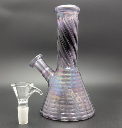 6" Glass Water Pipe Bong Iridescent Purple
