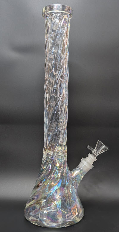 16.5" Glass Water Pipe Bong Iridescent