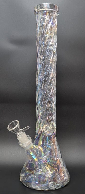 16.5" Glass Water Pipe Bong Iridescent