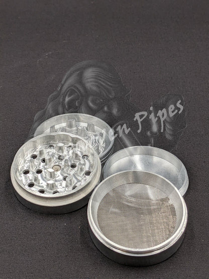 63MM Metal Grinder 4 Piece Set Heart Orange