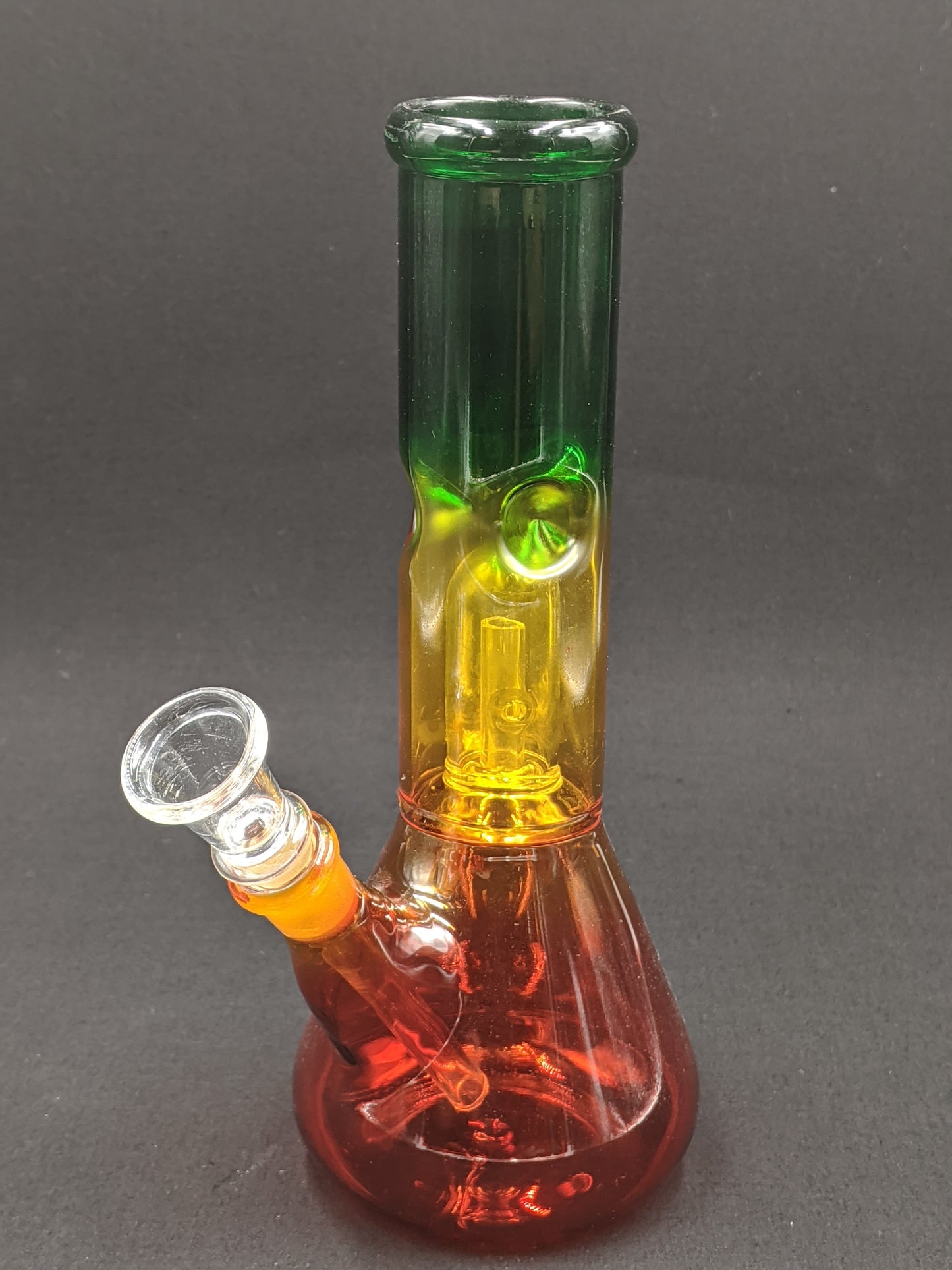 8" Glass Water Pipe Bong Rasta + 5 FREE Screens