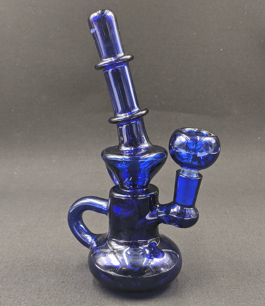 7.5" Glass Water Pipe Bong Genie Style Blue