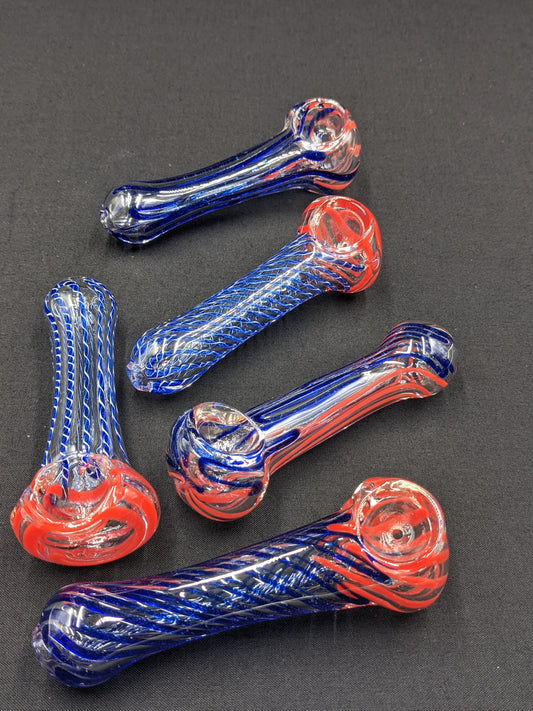 4.5" Glass Spoon Mix Color Style 05