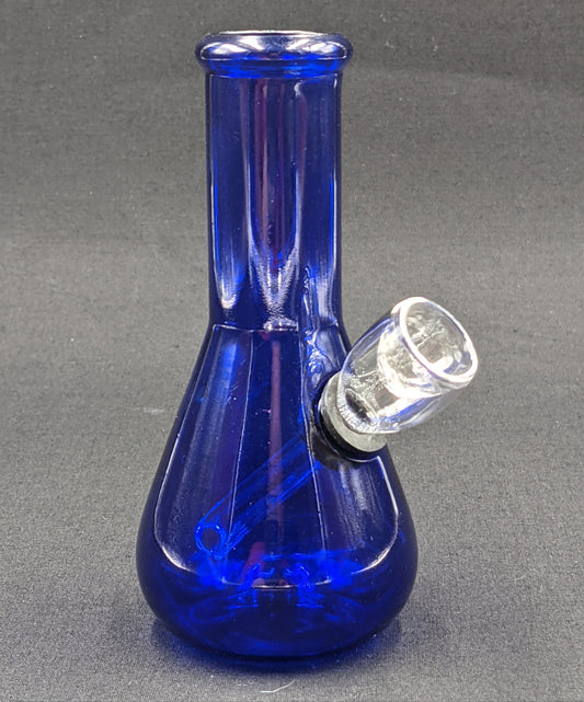 5" Glass Water Pipe Bong Blue Beaker