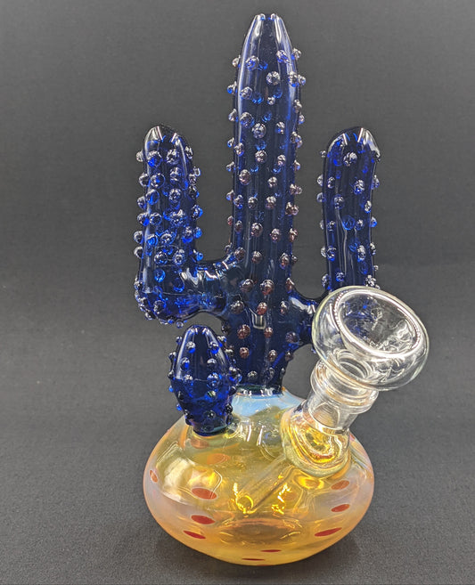 7" Glass Water Pipe Bong Cactus BL01