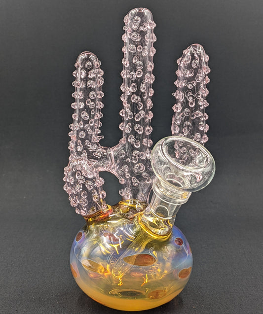 7" Glass Water Pipe Bong Cactus PK01