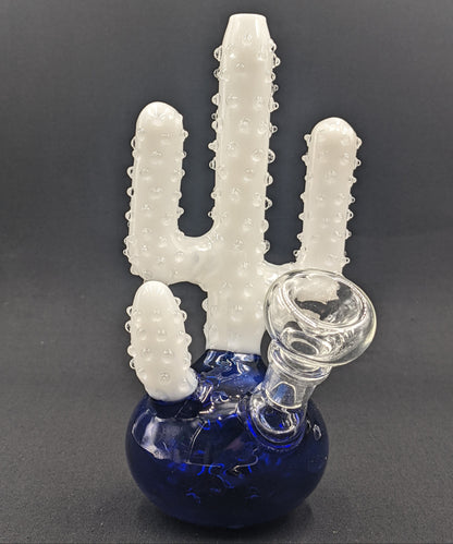 7" Glass Water Pipe Bong Cactus WH02