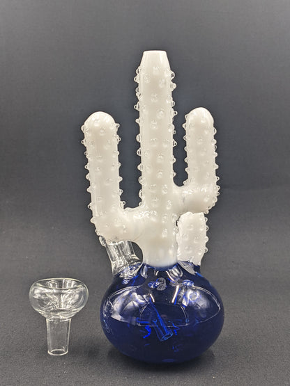 7" Glass Water Pipe Bong Cactus WH02