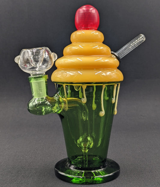 7" Glass Water Pipe Bong Ice Cream Sundae 01