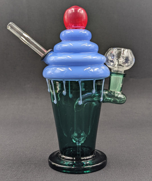 7" Glass Water Pipe Bong Ice Cream Sundae 02