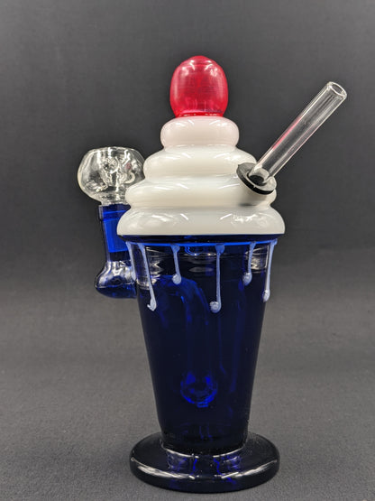 7" Glass Water Pipe Bong Ice Cream Sundae 03