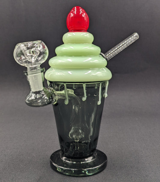 7" Glass Water Pipe Bong Ice Cream Sundae 04