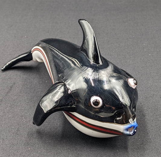 6" Glass Bowl Fish Black (All Different)