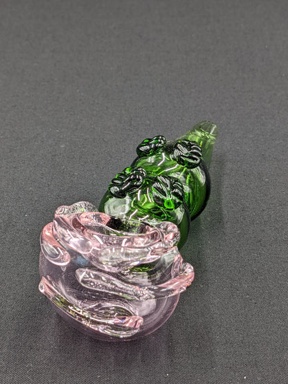 4.5" Glass Spoon Pink Rose