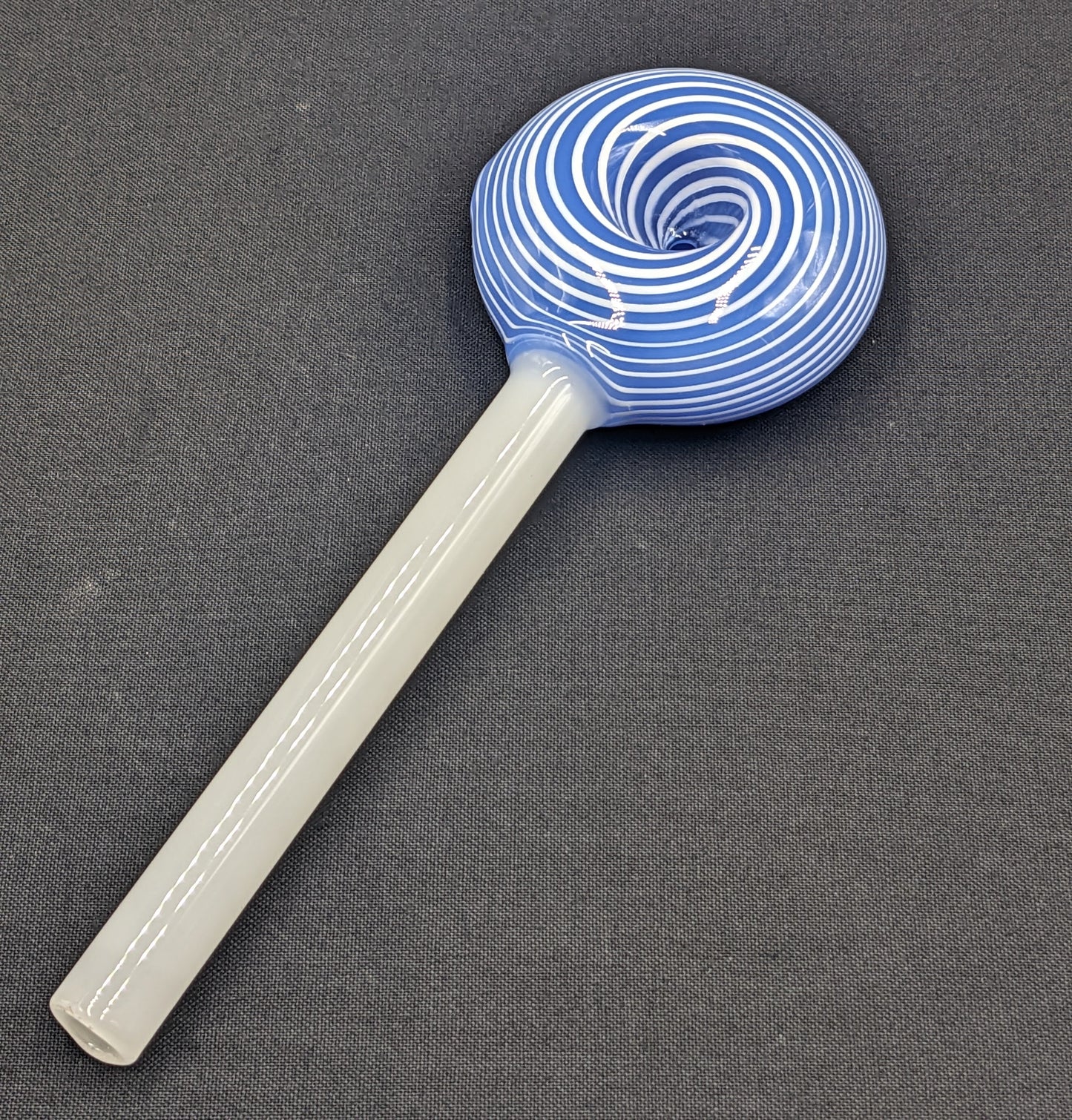 6" Glass Spoon Lollipop Swirl Purple