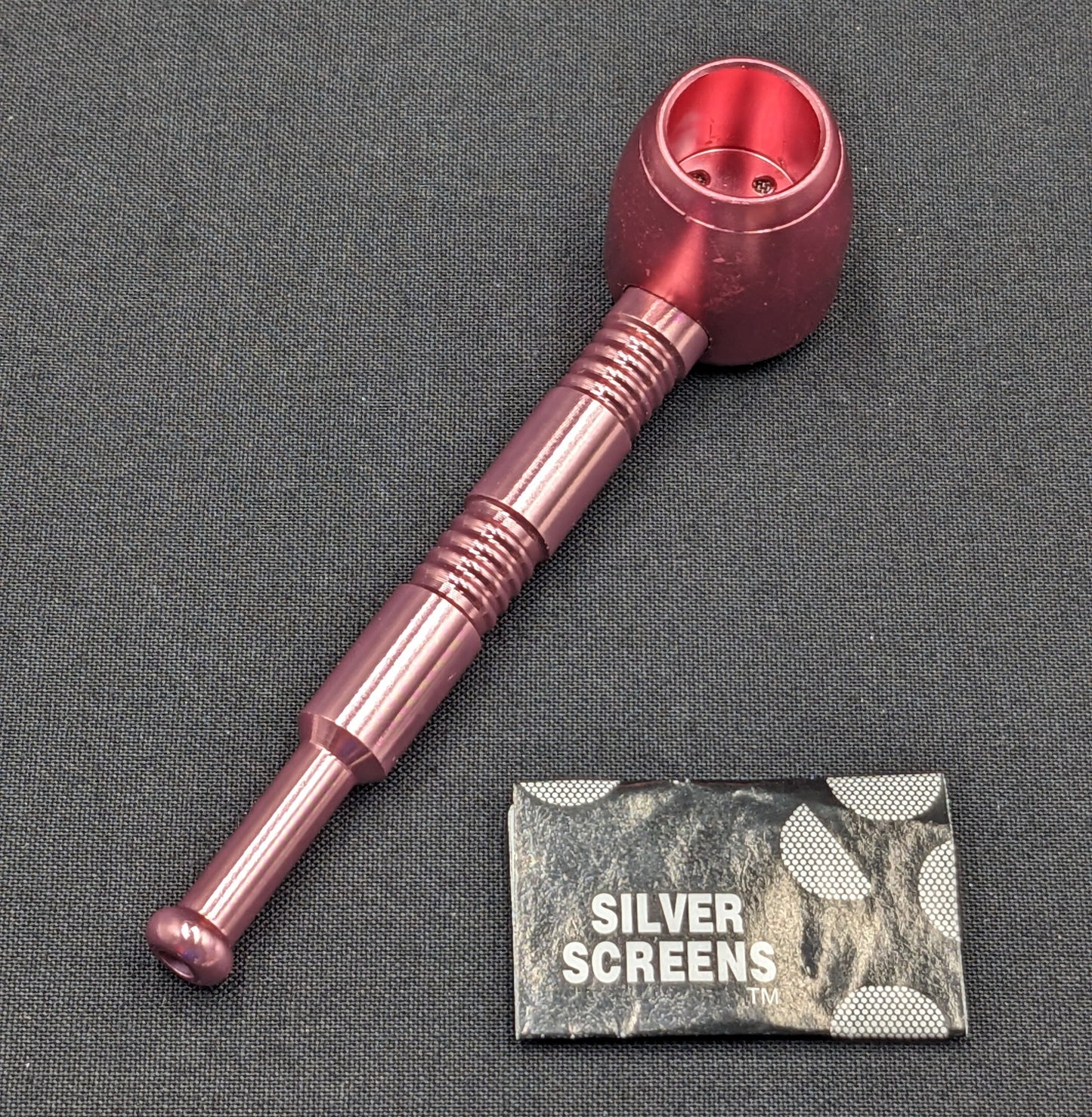 4" Metal Spoon + 5 FREE Screens! Pink