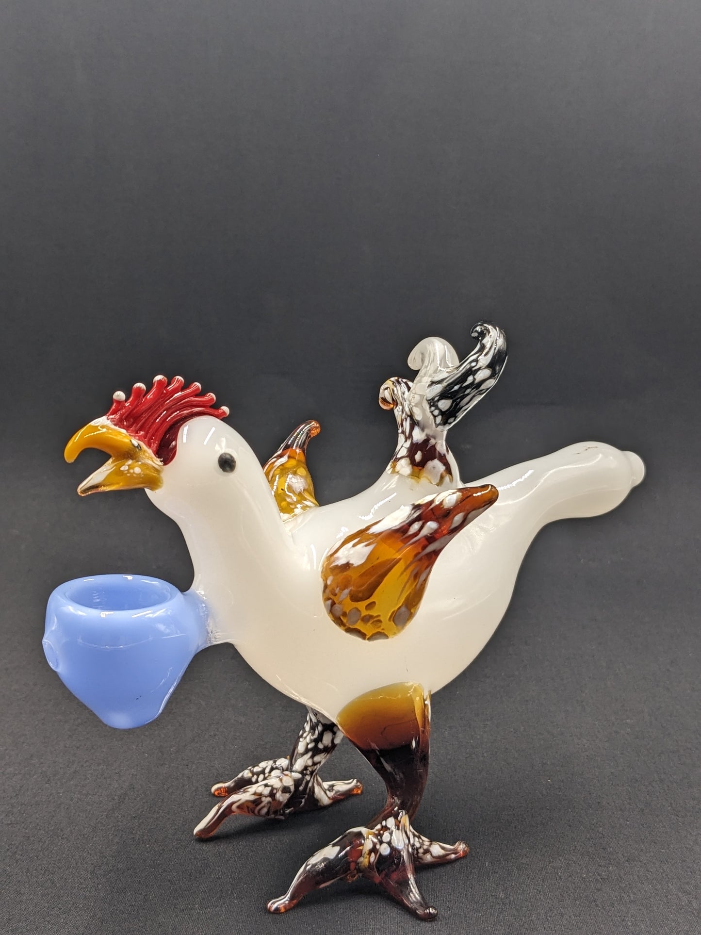 5.5" Glass Bowl Crazy Chicken Collection 03