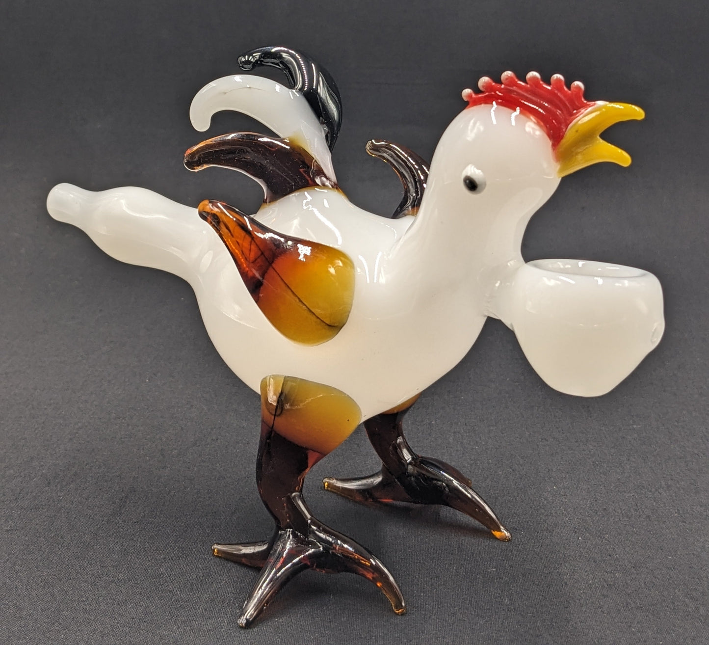 5.5" Glass Bowl Crazy Chicken Collection 09