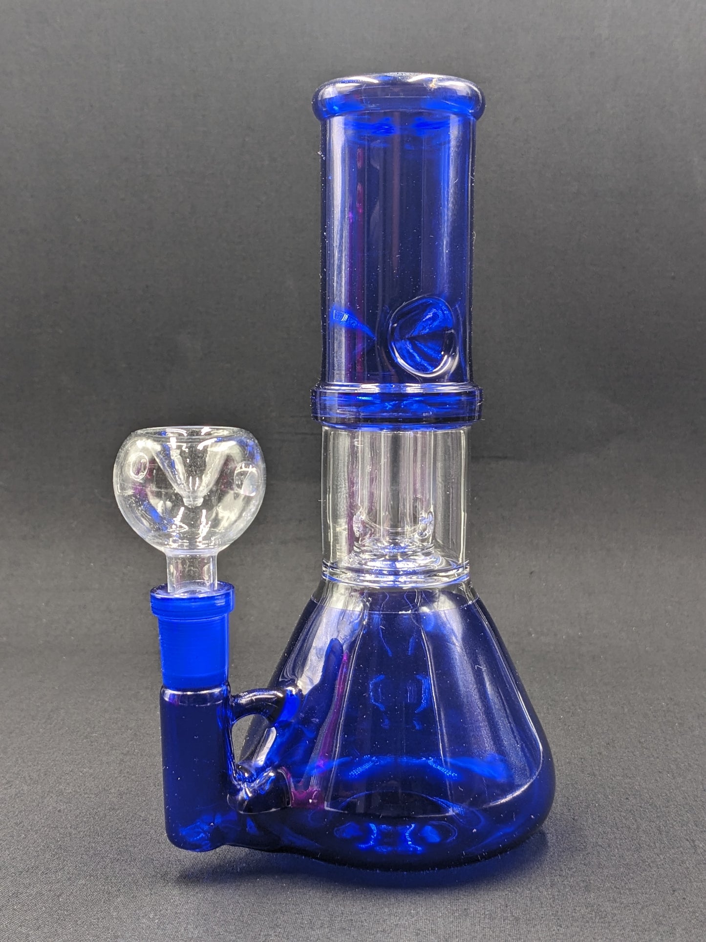 8" Glass Water Pipe Bong SL Blue + 5 FREE Screens