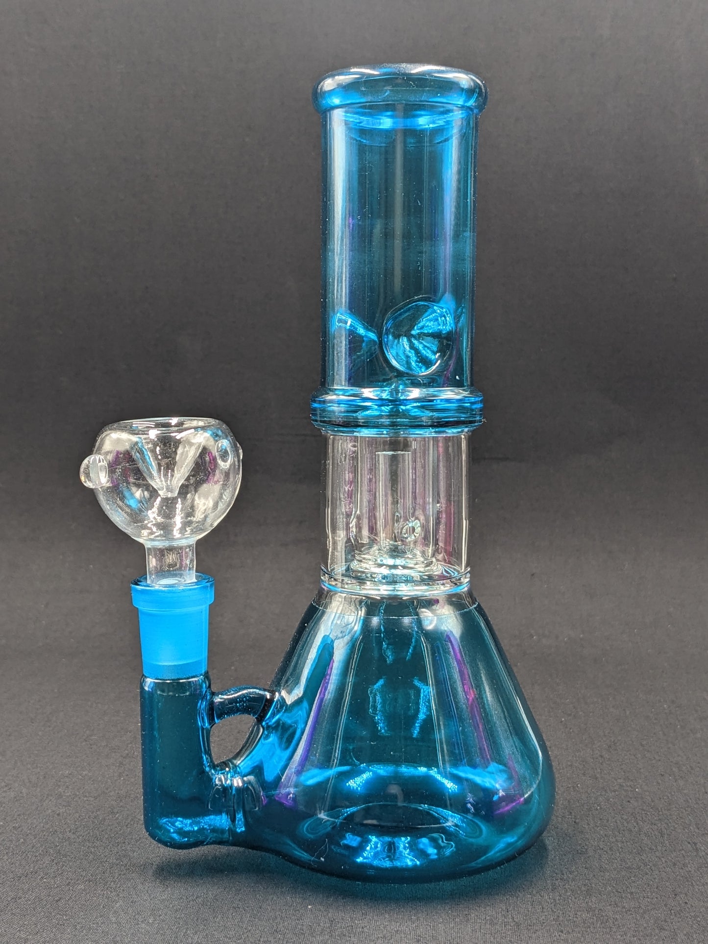 8" Glass Water Pipe Bong SL Sky + 5 FREE Screens