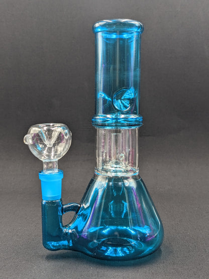 8" Glass Water Pipe Bong SL Sky + 5 FREE Screens