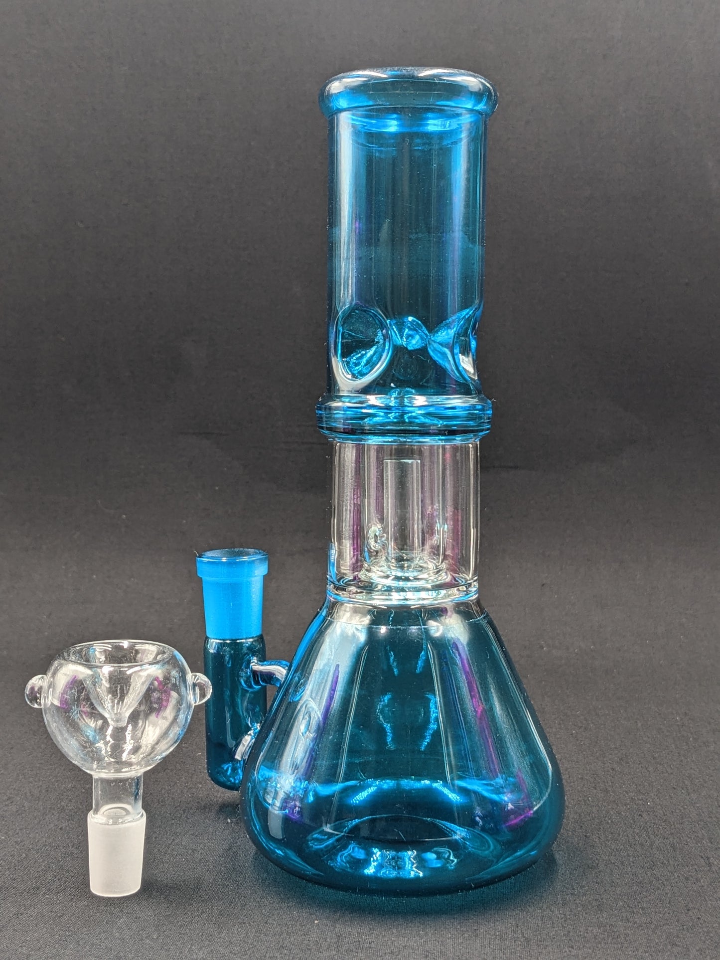 8" Glass Water Pipe Bong SL Sky + 5 FREE Screens