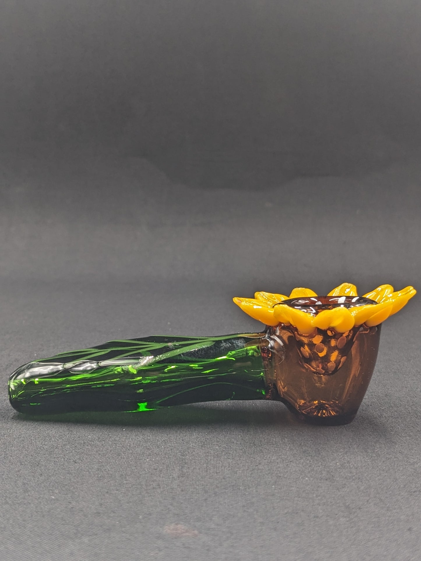 4.5" Glass Spoon Yellow Flower