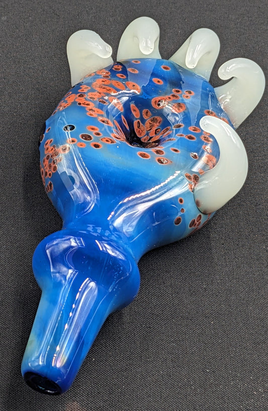 5" Glass Spoon Blue Claw