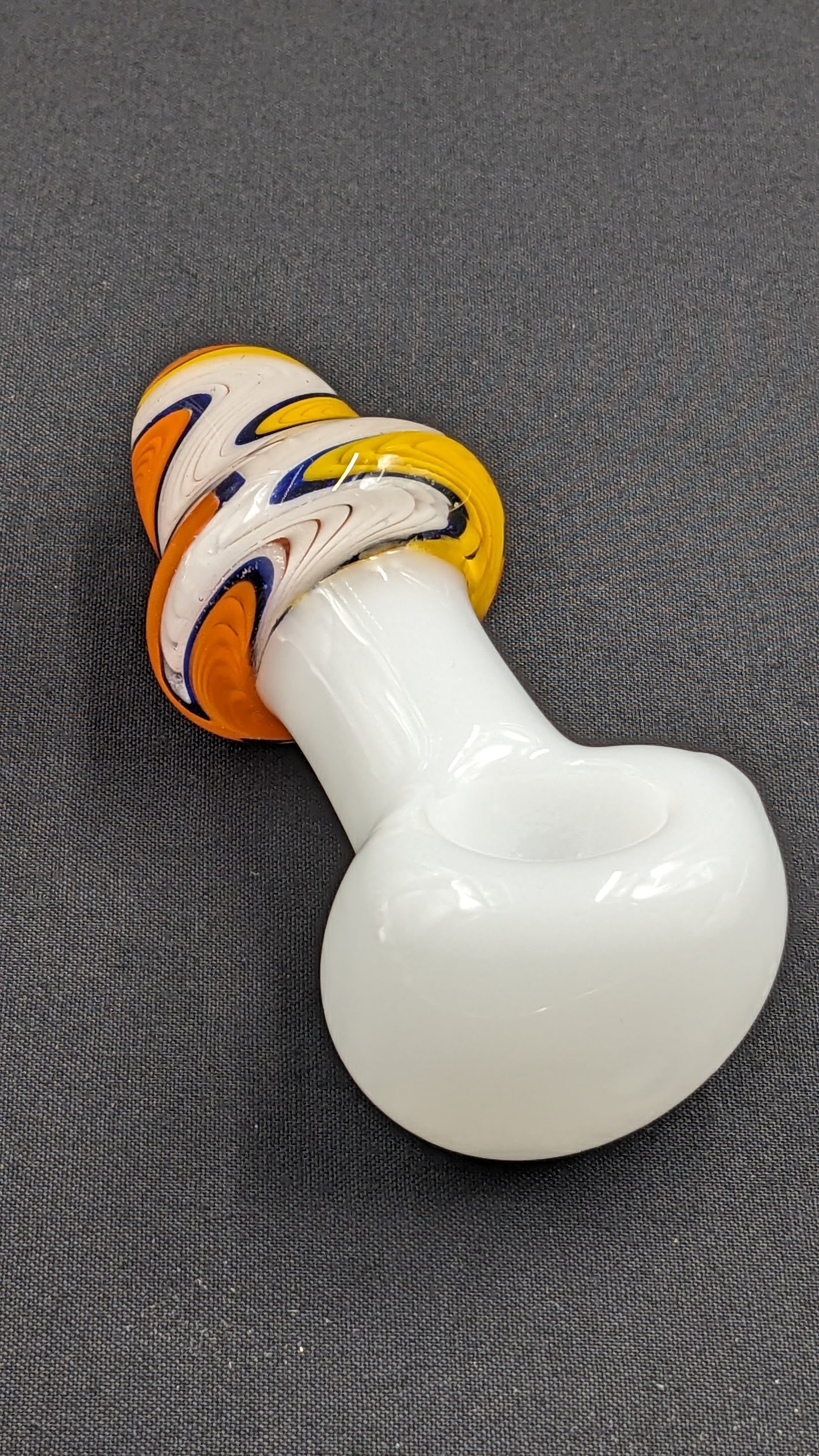 4" Glass Spoon Mixed Swirl O/Y/W