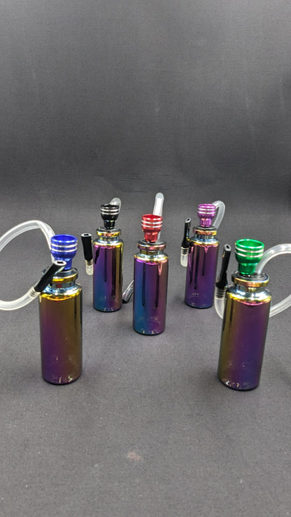 4" Water Pipe Bong w/ Hose Rainbow