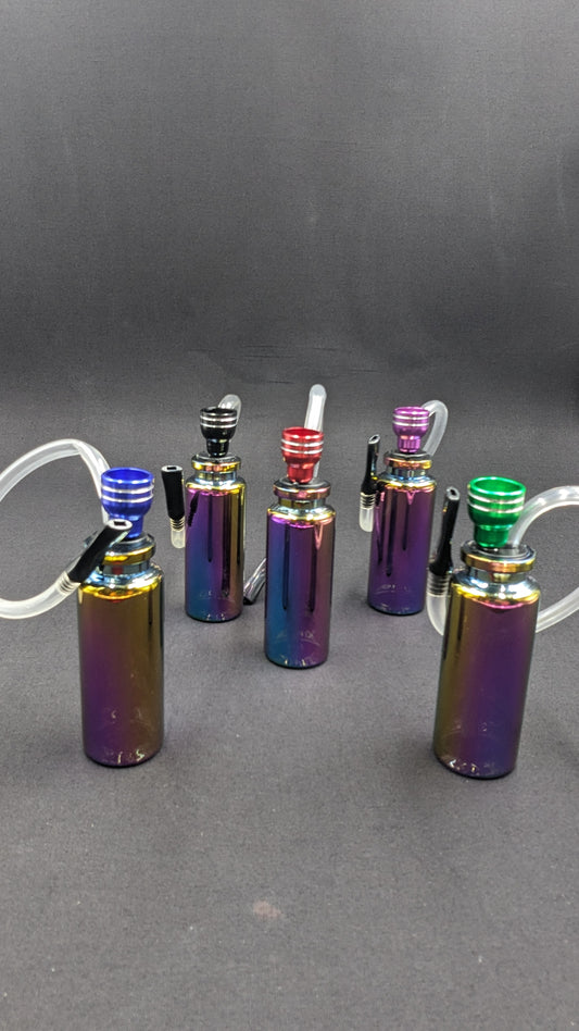 4" Water Pipe Bong w/ Hose Rainbow