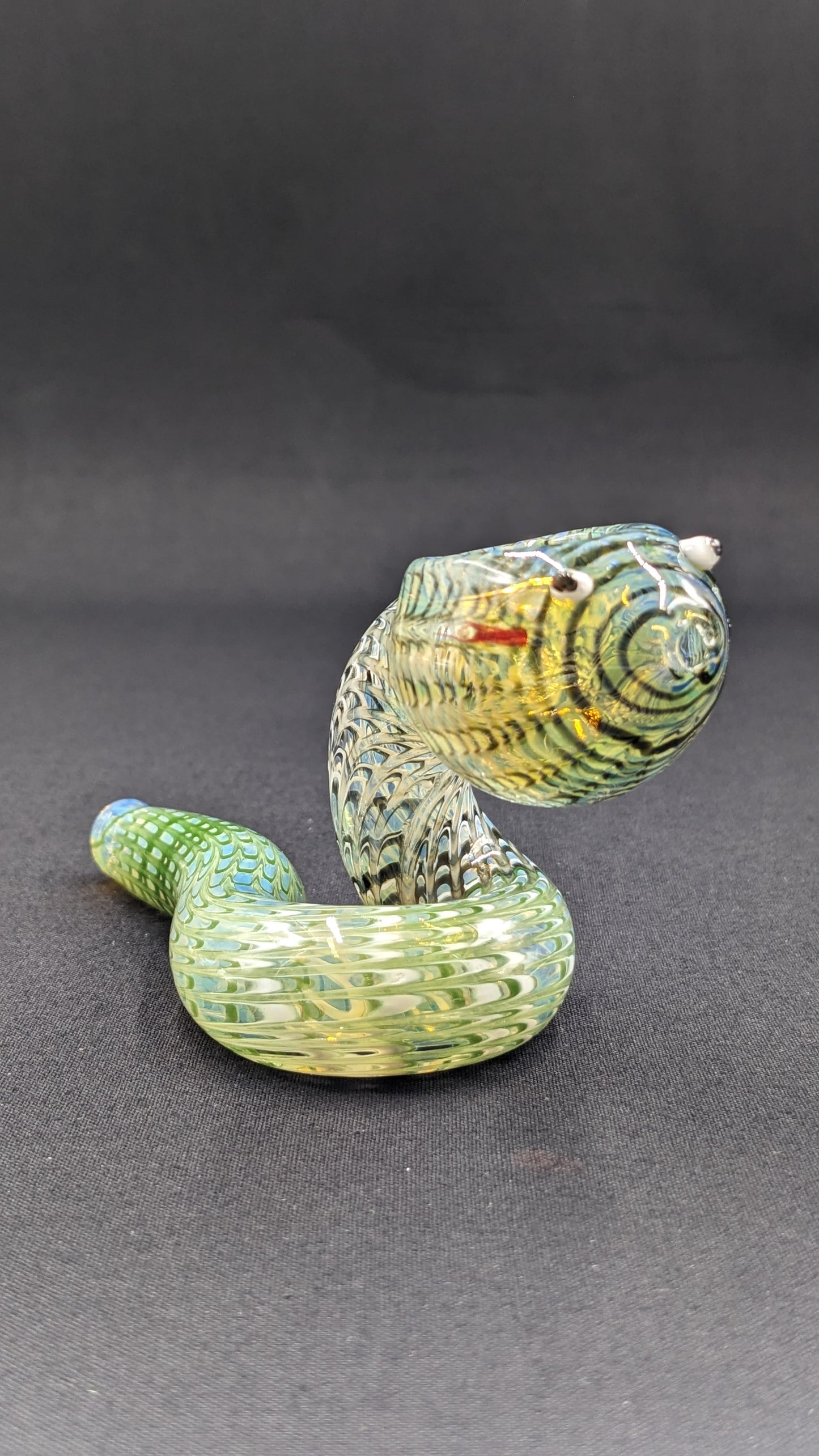 5.5" Snake Glass Bowl Pipe 01