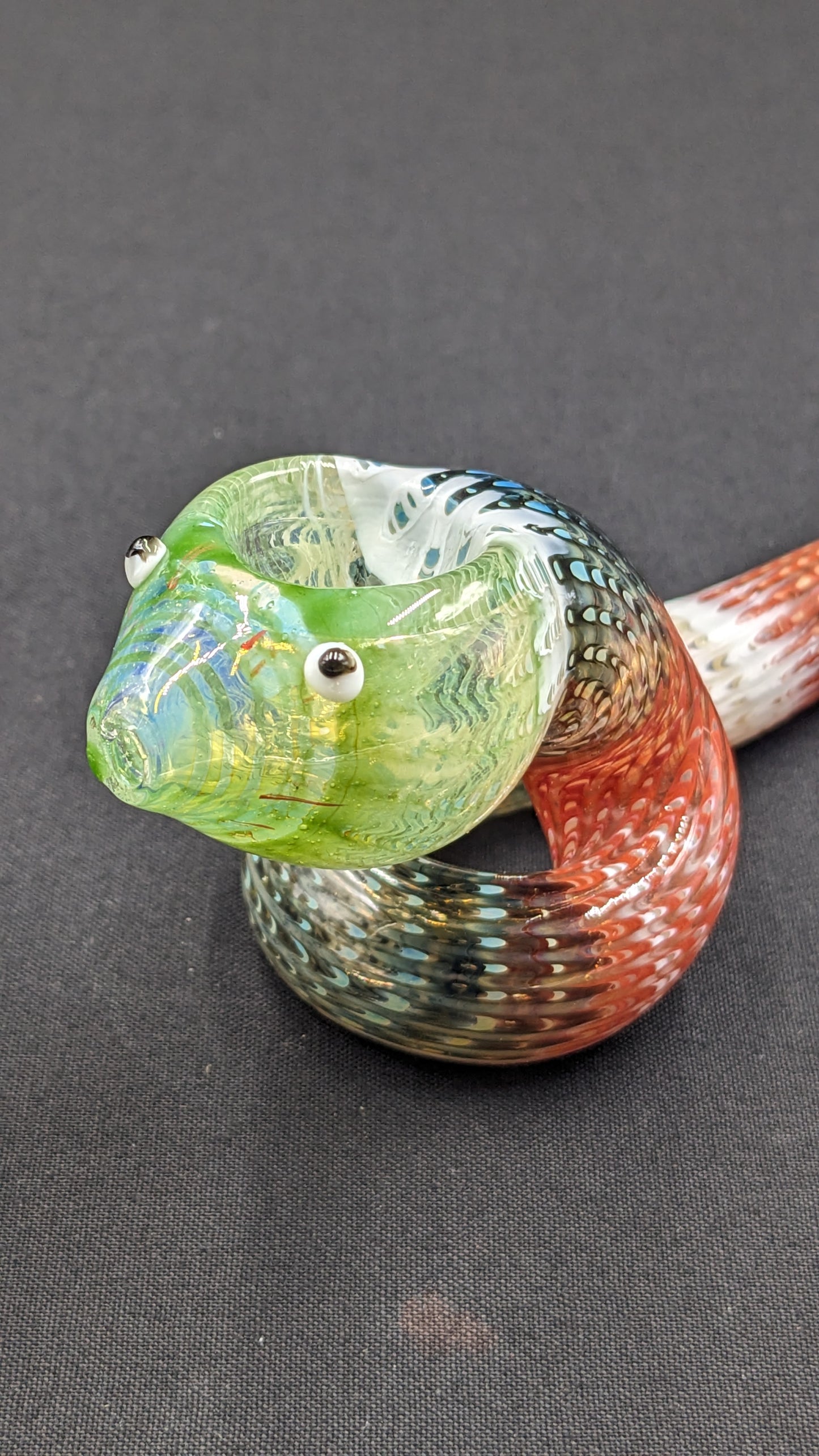 5.5" Snake Glass Bowl Pipe 03