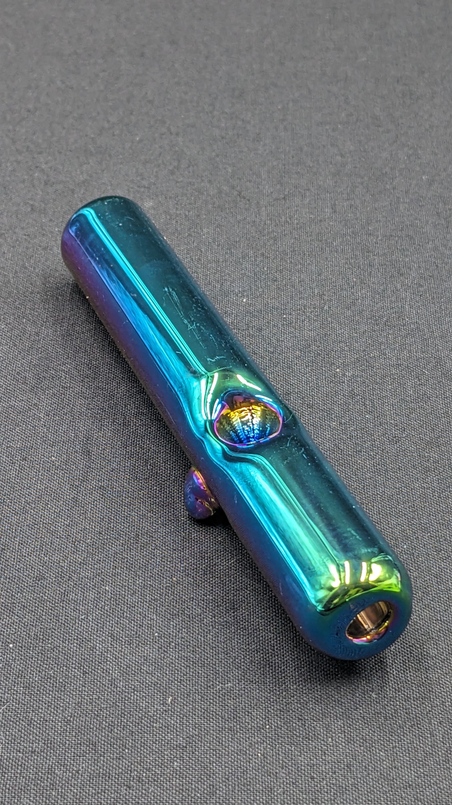 4.5" Glass Steam Roller Rainbow