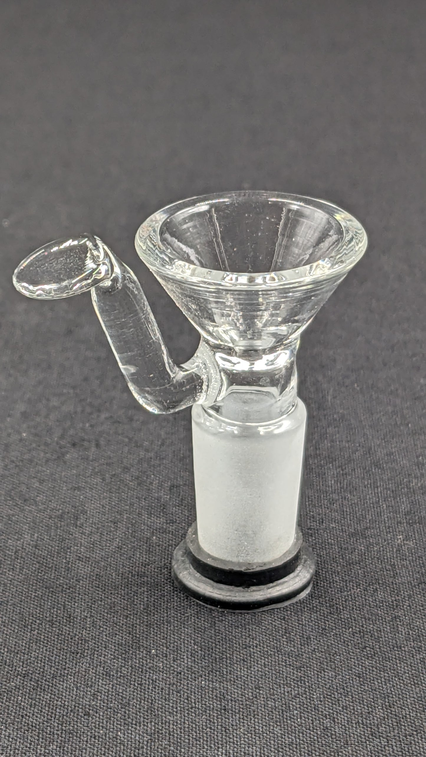 14mm Male Slide Bowl Glass with Bent Arm for Water Pipes - Arm Style