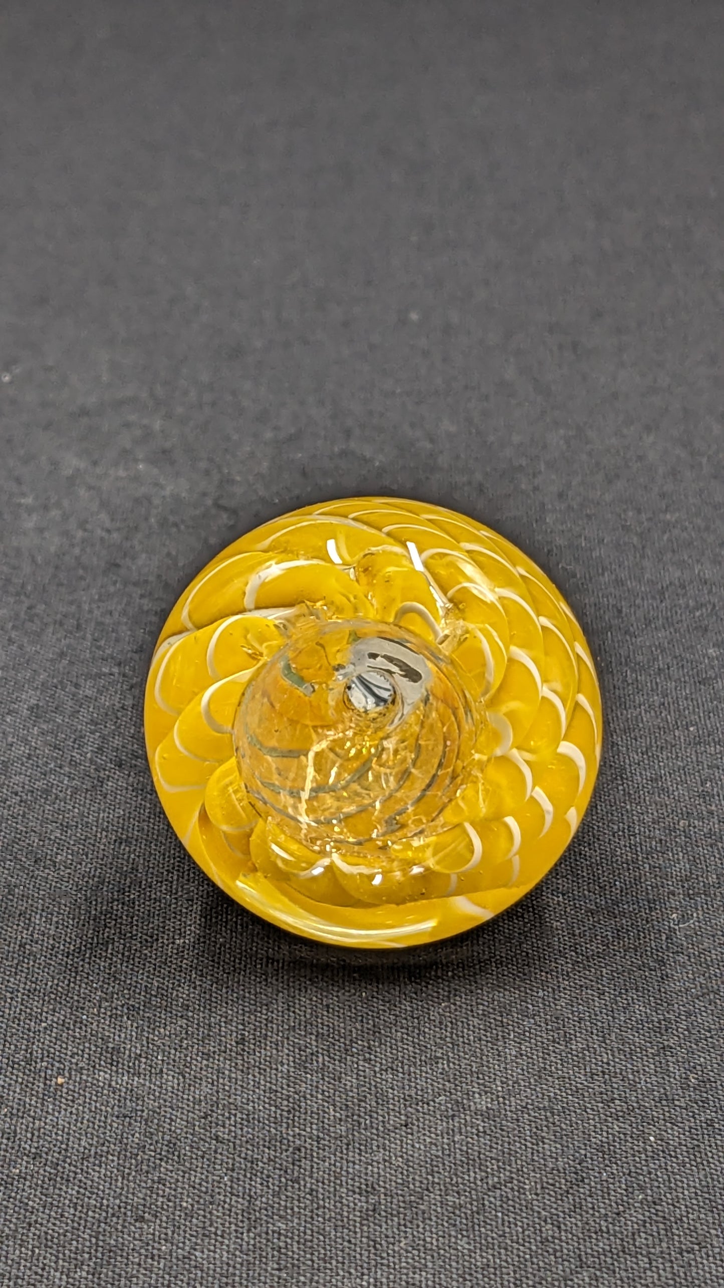 14mm Male Slide Bowl Glass for Water Pipes - BW03 Yellow